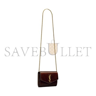 YSL UPTOWN POUCH IN PATENT LEATHER 116201106000000 (19*12*3cm)