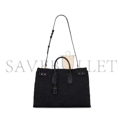 YSL SAC DE JOUR SUPPLE IN RAFFIA AND LEATHER-MEDIUM 751499GAADY1000 (41*28*13cm)