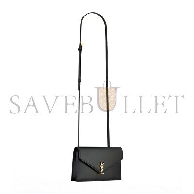 YSL VOLTAIRE MINI LEATHER ENVELOPE CLUTCH BAG 7852810SX0W1000 (19*12*3.5cm)