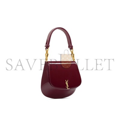 YSL VOLTAIRE TOP HANDLE IN PATENT LEATHER 800846BMIIW6413 (17.5*21*8cm)