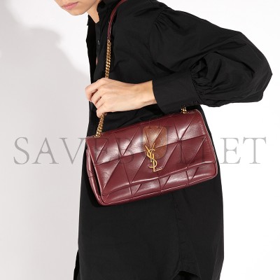 YSL JAMIE 4.3 SHOULDER BAG QUILTED LEATHER DARK RED 515821COP676475 (25*15*7.5cm)