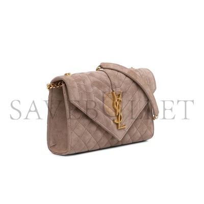 YSL ENVELOPE SMALL BAG IN SUDE SHOULDER BAG 5262861217942 (21*13*6cm)