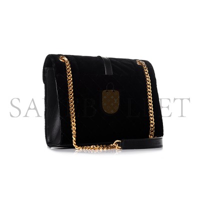 YSL ENVELOPE MEDIUM CHAIN BAG IN SUDE SHOULDER BAG 487206759478 (24*17.5*6cm)