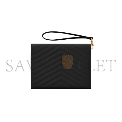 YSL CASSANDRE MATELASSÉ FLAP POUCH IN GRAIN DE POUDRE LEATHER 617662BOW011000 (21*16*3cm)