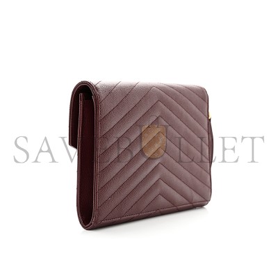YSL CASSANDRE MATELASSÉ FLAP POUCH IN GRAIN DE POUDRE LEATHER 6176621193176 (21*16*3cm)