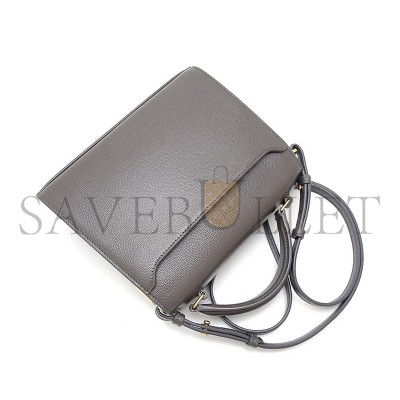 YSL CASSANDRA MINI TOP HANDLE BAG IN GRAIN DE POUDRE EMBOSSED LEATHER 6027110702 (20*16*7.5cm)