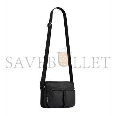 YSL CITY SAINT LAURENT CAMERA BAG IN GRAINED LEATHER 729240AAC8O1000 (22*18*10cm)