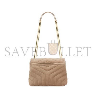 YSL LOULOU SMALL CHAIN BAG IN SUEDE 4946991U8612346 (23*17*9cm)