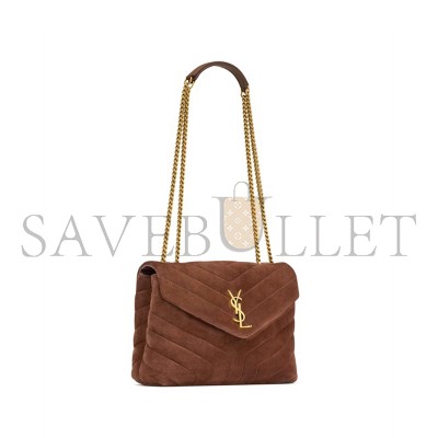 YSL LOULOU SMALL CHAIN BAG IN SUEDE 494699320025 (23*17*9cm)