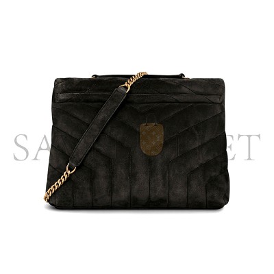 YSL LOULOU MEDIUM CHAIN BAG IN SUEDE 487216142203 (32*22*12cm)