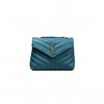 YSL LOULOU SMALL CHAIN BAG IN QUILTED LEATHER 494699100562 (23*17*9cm)