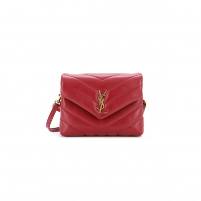 YSL TOY LOULOU SHOULDER BAG IN QUILTED LEATHER 467072655329 (20*14*7cm)