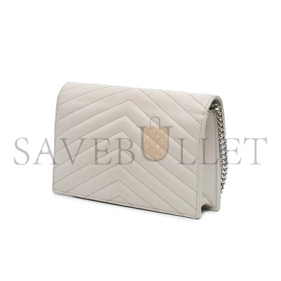 YSL CASSANDRE ENVELOPE CHAIN WALLET IN GRAIN DE POUDRE LEATHER 393953031754 (19*12.5*3.5cm)