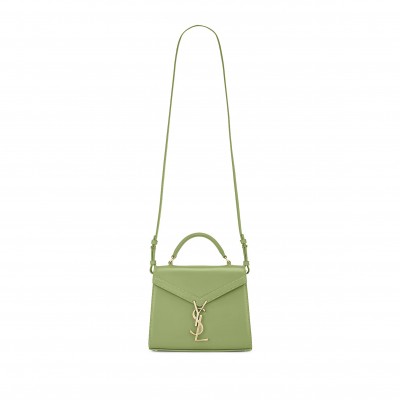YSL CASSANDRA MINI TOP HANDLE BAG IN SMOOTH LEATHER 602716005642 (20*16*7.5cm)
