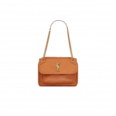 YSL NIKI MEDIUM CALFSKIN CAMERA SHOULDER BAG IN SMOOTH LEATHER 7125200HH0W2544 (26*19*13cm)