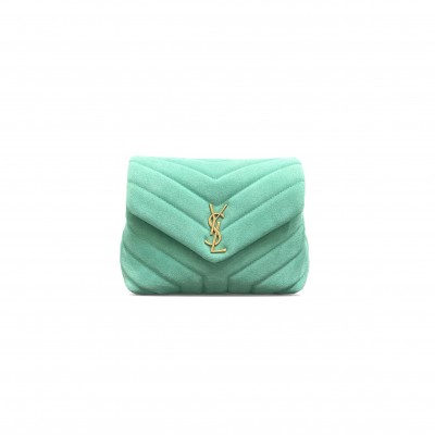 YSL TOY LOULOU SHOULDER BAG IN SUEDE 467072052236 (20*14*7cm)