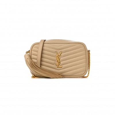 YSL LOU MINI BAG IN MATELASSÉ GRAIN DE POUDRE EMBOSSED LEATHER 585040260141 (19*10.5*5cm)