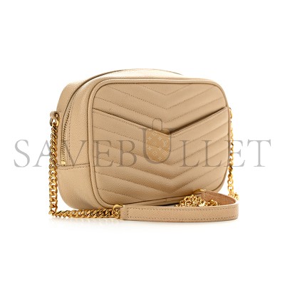 YSL LOU MINI BAG IN MATELASSÉ GRAIN DE POUDRE EMBOSSED LEATHER 585040260141 (19*10.5*5cm)