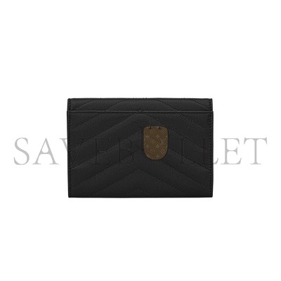 YSL CASSANDRE MATELASSÉ SMALL ENVELOPE WALLET IN GRAIN DE POUDRE LEATHER 414404BOW011000 (13.5*9.5*3cm)