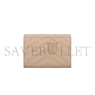 YSL CASSANDRE MATELASSÉ SMALL ENVELOPE WALLET IN GRAIN DE POUDRE LEATHER 414404BOW012721 (13.5*9.5*3cm)