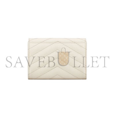 YSL CASSANDRE MATELASSÉ SMALL ENVELOPE WALLET IN GRAIN DE POUDRE LEATHER 414404BOW019207 (13.5*9.5*3cm)