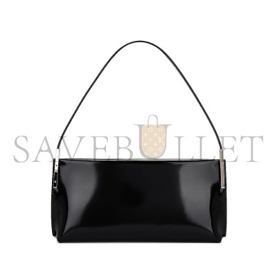 YSL SUZANNE RIGID SHOULDER BAG IN SHINY LEATHER 741637AAB9H1000 (30*14*4cm)