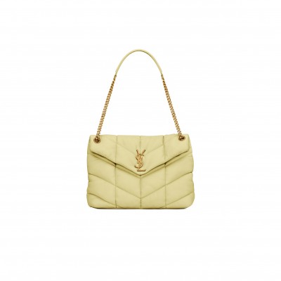 YSL PUFFER MEDIUM CHAIN BAG IN QUILTED LAMBSKIN 5774751EL079949 (35*23*13.5cm)