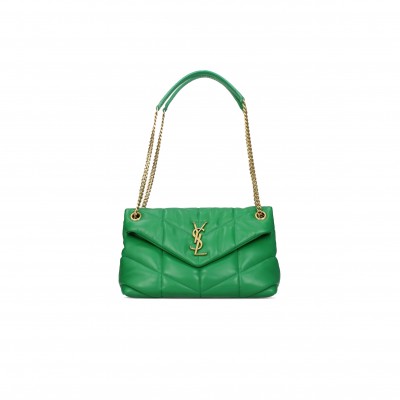 YSL PUFFER SMALL CHAIN BAG IN QUILTED LAMBSKIN 5774761EL073726 (29*17*11cm)