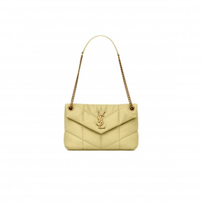 YSL PUFFER SMALL CHAIN BAG IN QUILTED LAMBSKIN 577475200489 (29*17*11cm)