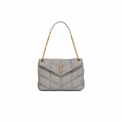 YSL PUFFER MEDIUM CHAIN BAG IN QUILTED LAMBSKIN 5774751EL071112 (35*23*13.5cm)