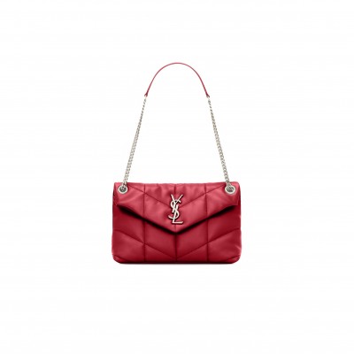 YSL PUFFER SMALL CHAIN BAG IN QUILTED LAMBSKIN 577476144201 (29*17*11cm)