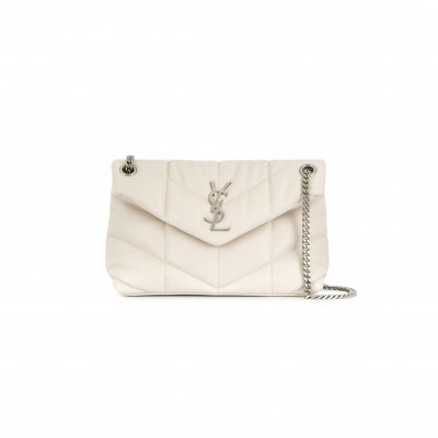 YSL PUFFER SMALL CHAIN BAG IN QUILTED LAMBSKIN 577476563324 (29*17*11cm)