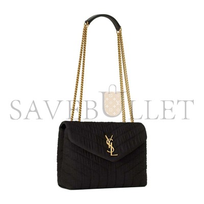 YSL LOULOU SMALL IN QUILTED COTTON 494699FABQ91000 (23*17*9cm)