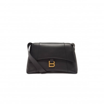 BALENCIAGA BLACK DOWNTOWN S LEATHER BAG  MATCHESFASHION US (29.2*19.3*10.6cm)