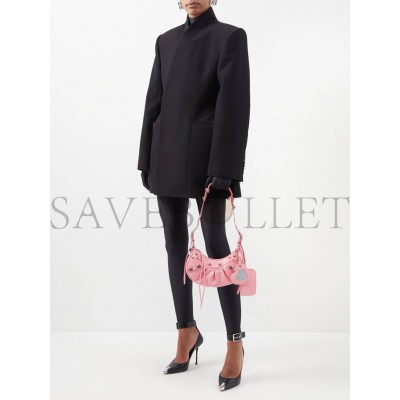 BALENCIAGA PINK LE CAGOLE XS CRINKLED-LEATHER SHOULDER BAG MATCHESFASHION US (25.6*11.4*7.3cm)