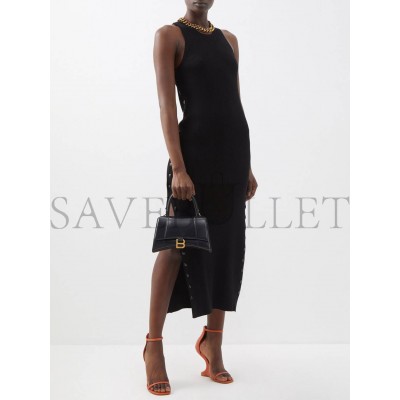 BALENCIAGA BLACK HOURGLASS SMALL LEATHER BAG  MATCHESFASHION US (22.6*14.9*10.1cm)