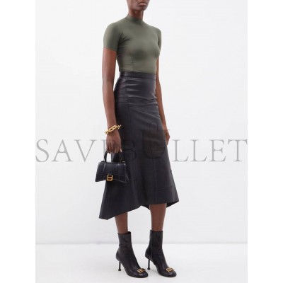 BALENCIAGA BLACK HOURGLASS XS LEATHER BAG  MATCHESFASHION US (19*12*6.6cm)