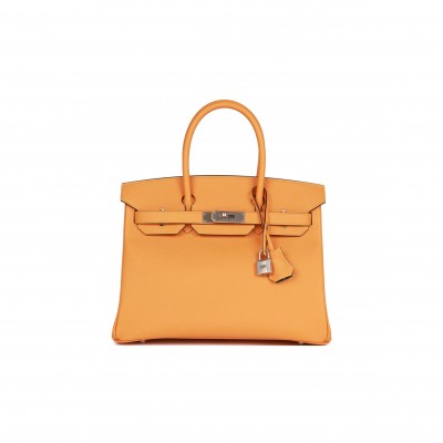 HERMES SPECIAL ORDER (HSS) BIRKIN 30 JAUNE D'OR AND MALACHITE EPSOM BRUSHED PALLADIUM HARDWARE( 30cm*22*16cm)