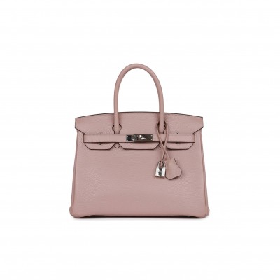 HERMES BIRKIN 30 GLYCINE CLEMENCE PALLADIUM HARDWARE (30cm)