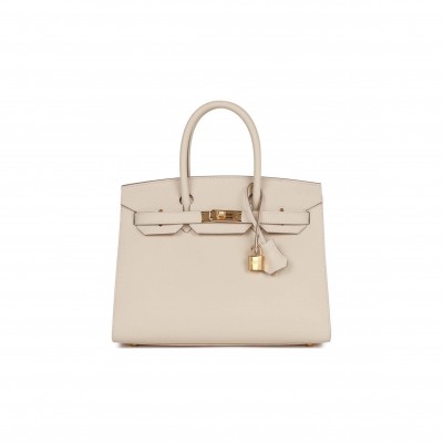 HERMES BIRKIN SELLIER 30 CRAIE EPSOM GOLD HARDWARE 39873599111262 (30cm)