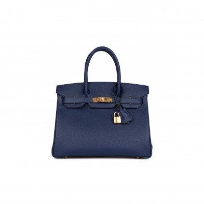 HERMES BIRKIN 30 BLEU SAPHIR EPSOM GOLD HARDWARE (30cm)