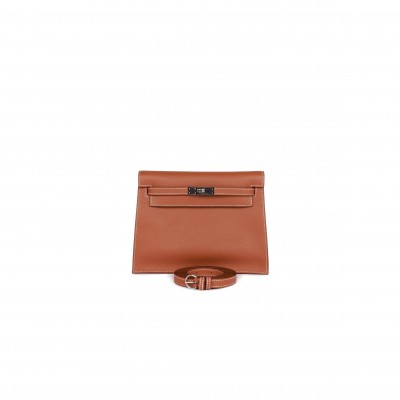 HERMES KELLY DANSE GOLD EVERCOLOR PALLADIUM HARDWARE  (22*16*7cm)