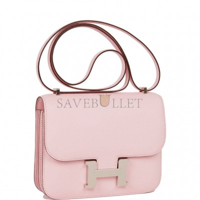 HERMES CONSTANCE 18 ROSE SAKURA CHEVRE PALLADIUM HARDWARE 39692487491678 (18cm)