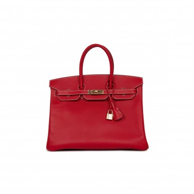 HERMES BIRKIN 35 ROUGE CASAQUE CANDY EPSOM PERMABRASS HARDWARE (35cm)