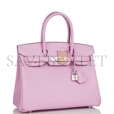 HERMES BIRKIN 30 MAUVE SYLVESTRE EPSOM PALLADIUM HARDWARE (30cm)