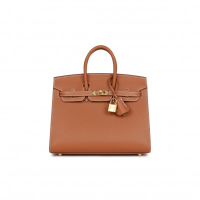 HERMES BIRKIN SELLIER 25 GOLD EPSOM GOLD HARDWARE HANDMADE (25cm)