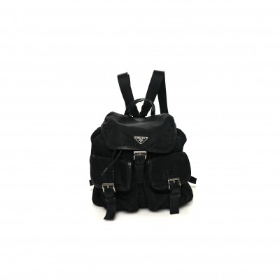 PRADA NYLON VELA MEDIUM BACKPACK BLACK (30*29*15cm)
