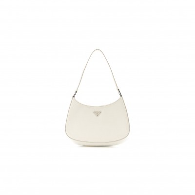 PRADA SPAZZOLATO CLEO SHOULDER BAG WHITE (27*18*5cm)