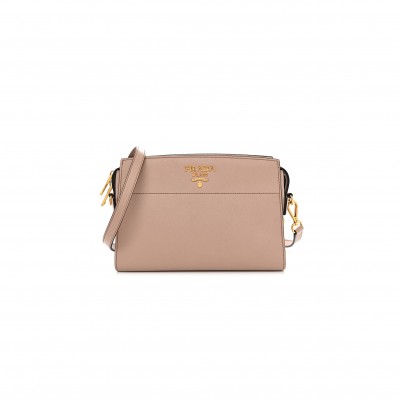 PRADA SAFFIANO CITY CALFSKIN ESPLANADE CROSSBODY BAG CIPRIA (24*17*9cm)