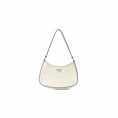 PRADA SPAZZOLATO CLEO SHOULDER BAG WHITE (27*18*5cm)